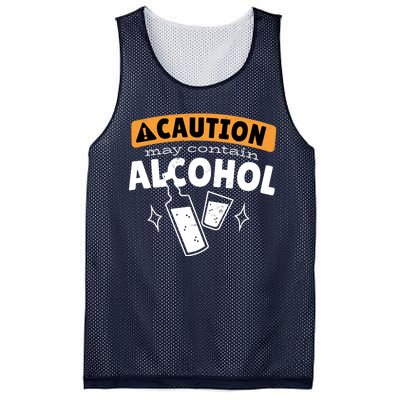 Caution May Contain Alcohol Mesh Reversible Basketball Jersey Tank