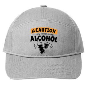 Caution May Contain Alcohol 7-Panel Snapback Hat