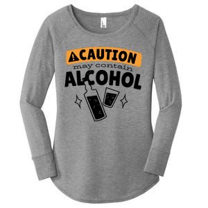 Caution May Contain Alcohol Women's Perfect Tri Tunic Long Sleeve Shirt