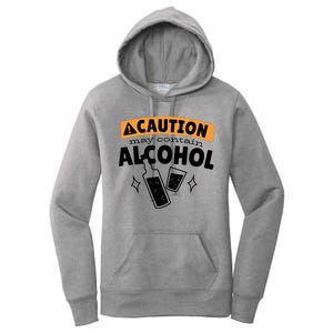 Caution May Contain Alcohol Women's Pullover Hoodie