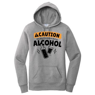 Caution May Contain Alcohol Women's Pullover Hoodie