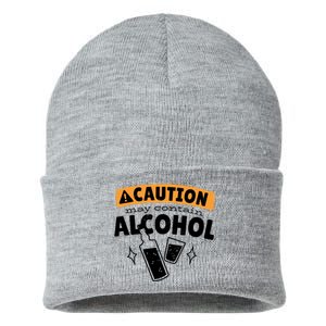 Caution May Contain Alcohol Sustainable Knit Beanie