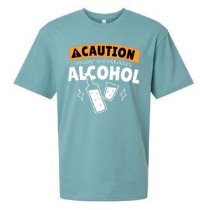 Caution May Contain Alcohol Sueded Cloud Jersey T-Shirt