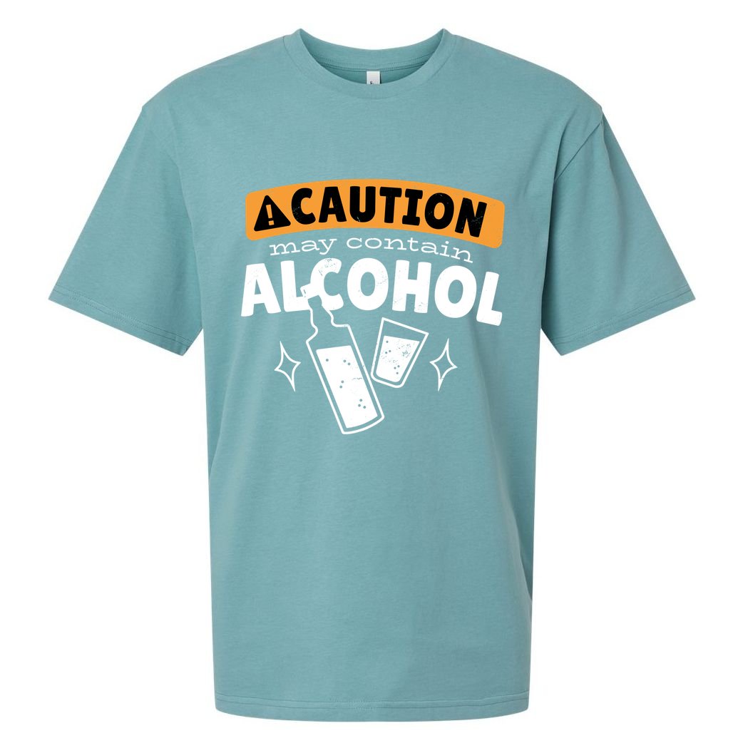 Caution May Contain Alcohol Sueded Cloud Jersey T-Shirt