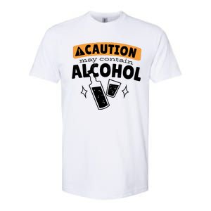 Caution May Contain Alcohol Softstyle CVC T-Shirt