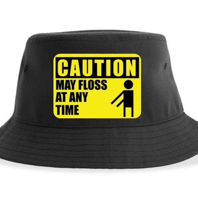 Caution May Floss At Any Time Sustainable Bucket Hat