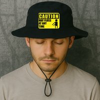 Caution May Floss at Any Time Bucket Hat