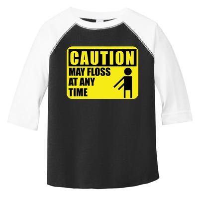 Caution May Floss at Any Time Toddler Fine Jersey T-Shirt
