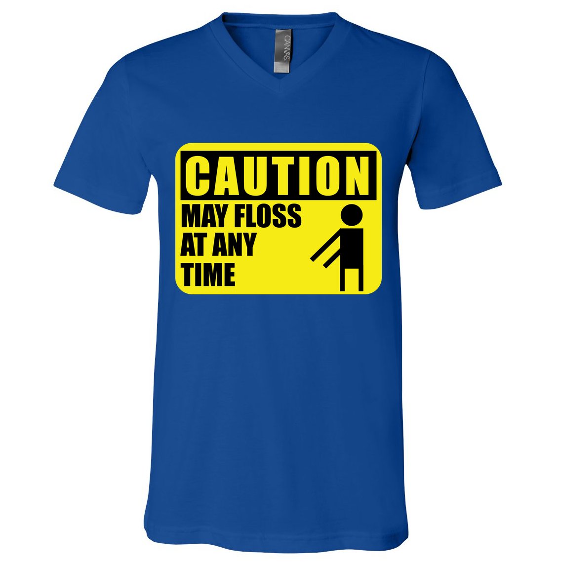 Caution May Floss At Any Time V-Neck T-Shirt