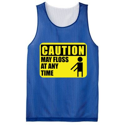 Caution May Floss At Any Time Mesh Reversible Basketball Jersey Tank
