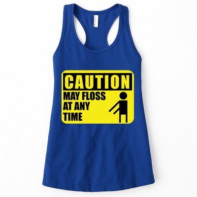 Caution May Floss At Any Time Womens Tank Top