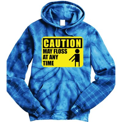 Caution May Floss At Any Time Tie Dye Hoodie