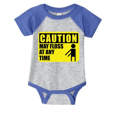 Caution May Floss At Any Time Infant Baby Jersey Bodysuit