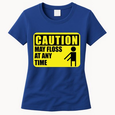 Caution May Floss At Any Time Womens T-Shirt