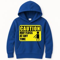 Caution May Floss At Any Time Kids Hoodie