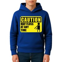 Caution May Floss At Any Time Kids Hoodie