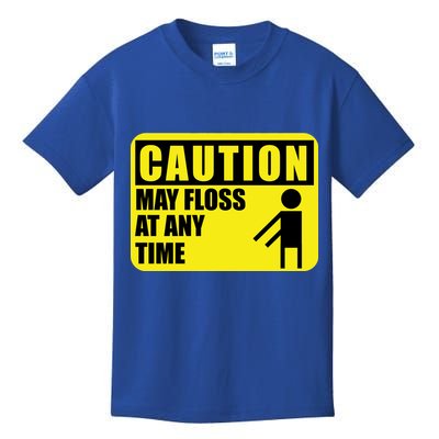 Caution May Floss At Any Time Kids T-Shirt