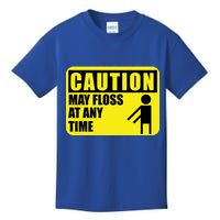 Caution May Floss At Any Time Kids T-Shirt