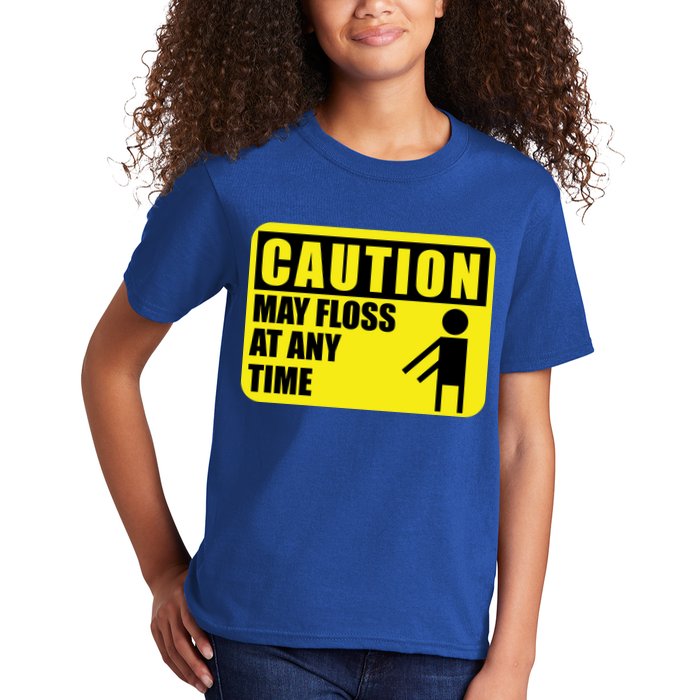 Caution May Floss At Any Time Kids T-Shirt