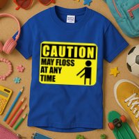 Caution May Floss At Any Time Kids T-Shirt