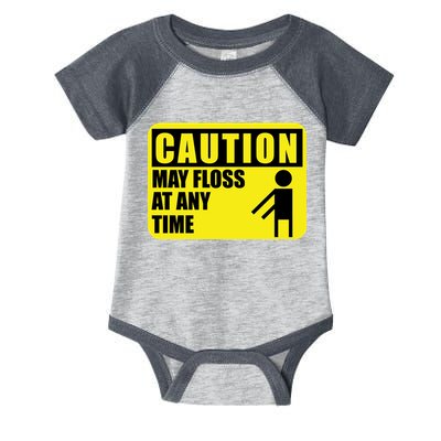 Caution May Floss at Any Time Infant Baby Jersey Bodysuit