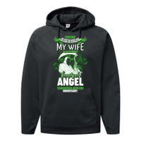 Caution My Wife Will Always Be My Beautiful Angel Hurt Her I Kill You Performance Fleece Hoodie