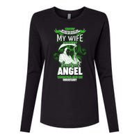 Caution My Wife Will Always Be My Beautiful Angel Hurt Her I Kill You Womens Cotton Relaxed Long Sleeve T-Shirt