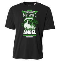 Caution My Wife Will Always Be My Beautiful Angel Hurt Her I Kill You Cooling Performance Crew T-Shirt