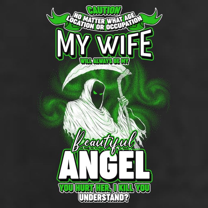 Caution My Wife Will Always Be My Beautiful Angel Hurt Her I Kill You Adult Drive Performance Visor