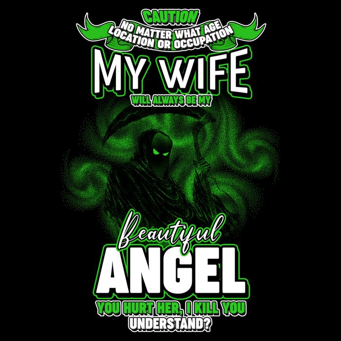 Caution My Wife Will Always Be My Beautiful Angel Hurt Her I Kill You Mug