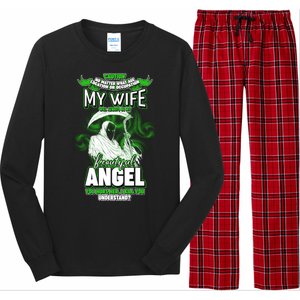 Caution My Wife Will Always Be My Beautiful Angel Hurt Her I Kill You Long Sleeve Pajama Set