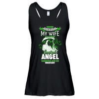 Caution My Wife Will Always Be My Beautiful Angel Hurt Her I Kill You Ladies Essential Flowy Tank