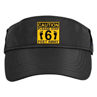Caution Please Stay 6 Feet Away Adult Drive Performance Visor