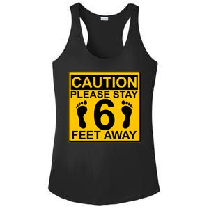 Caution Please Stay 6 Feet Away Ladies PosiCharge Competitor Racerback Tank