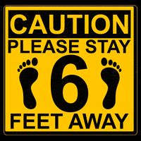 Caution Please Stay 6 Feet Away Wool Snapback Cap