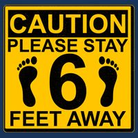 Caution Please Stay 6 Feet Away Cool Comfort Performance Bucket Hat