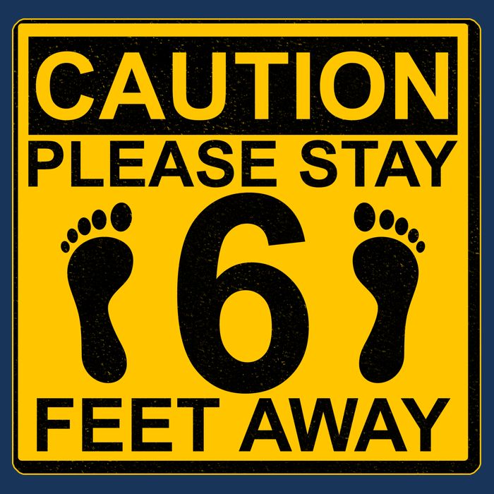 Caution Please Stay 6 Feet Away Cool Comfort Performance Bucket Hat