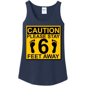 Caution Please Stay 6 Feet Away Ladies Essential Tank