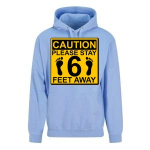 Caution Please Stay 6 Feet Away Unisex Surf Hoodie