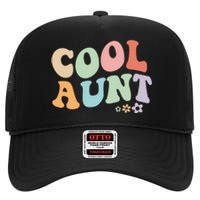 Cool Aunt Vintage Floral Design To Auntie From Niece High Crown Mesh Back Trucker Hat