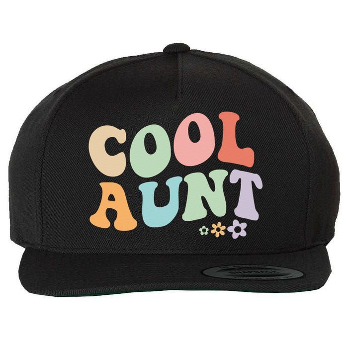 Cool Aunt Vintage Floral Design To Auntie From Niece Wool Snapback Cap