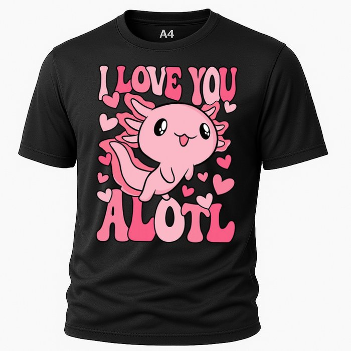 Cute Axolotl Valentines Day Valentine Cooling Performance Crew T-Shirt