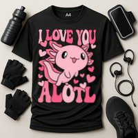 Cute Axolotl Valentines Day Valentine Cooling Performance Crew T-Shirt