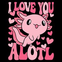 Cute Axolotl Valentines Day Valentine Cooling Performance Crew T-Shirt