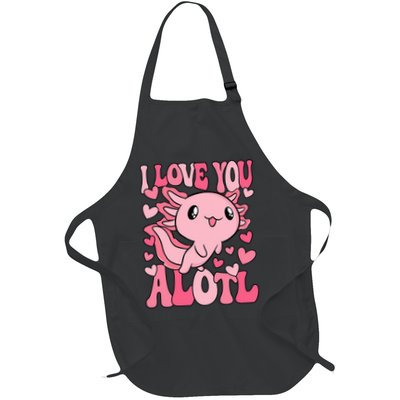 Cute Axolotl Valentines Day Valentine Apron