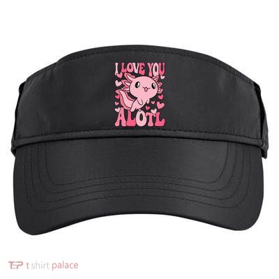 Cute Axolotl Valentines Day Valentine Adult Drive Performance Visor