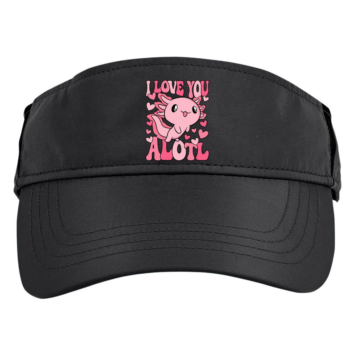 Cute Axolotl Valentines Day Valentine Adult Drive Performance Visor