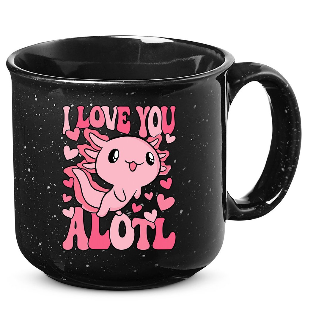 Cute Axolotl Valentines Day Valentine 15oz Campfire Ceramic Mug