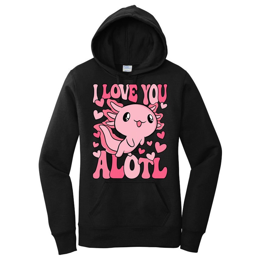 Cute Axolotl Valentines Day Valentine Women's Pullover Hoodie