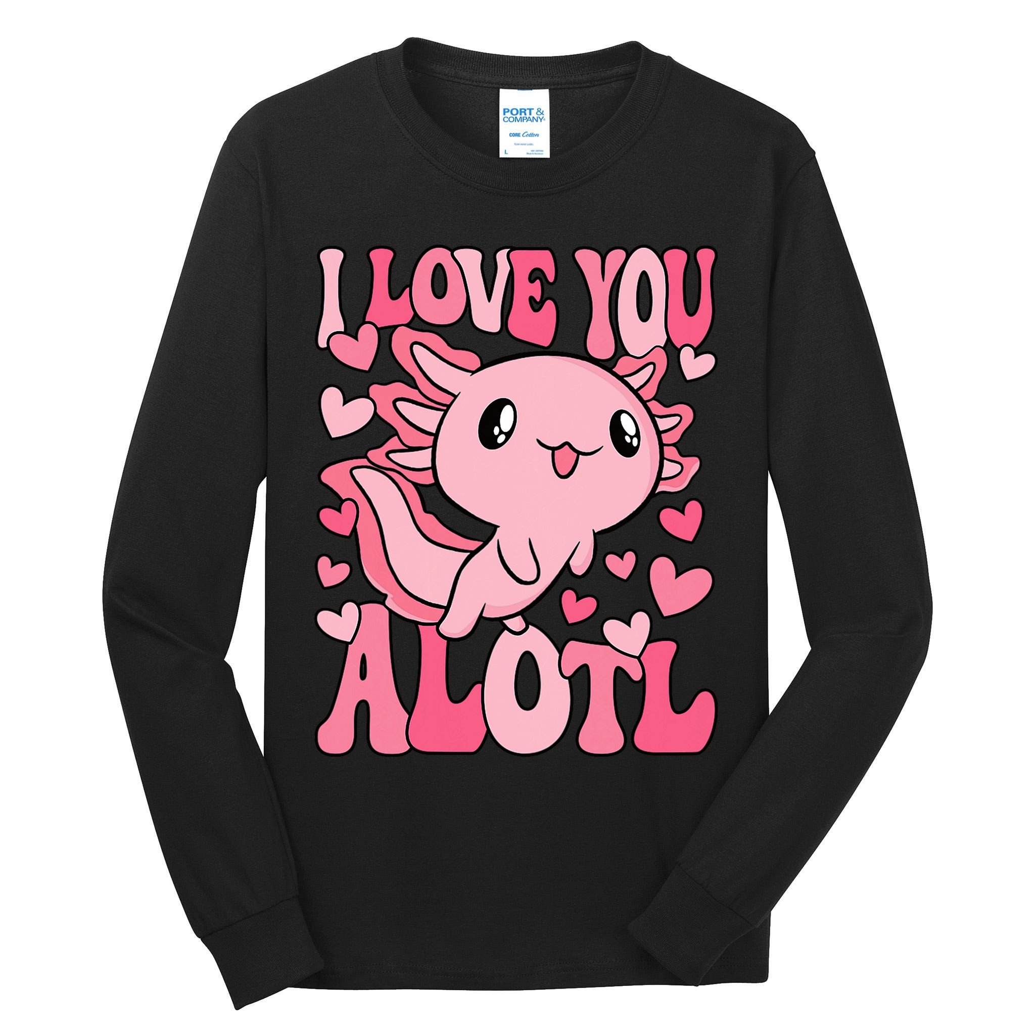 Cute Axolotl Valentines Day Valentine Tall Long Sleeve T-Shirt